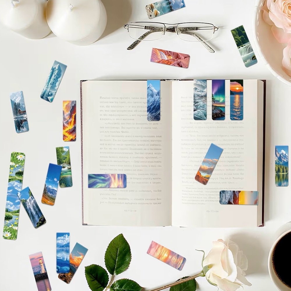 🍪 Scenic Nature Magnetic Bookmarks - Assorted Set of 6 - Picture 4 of 6